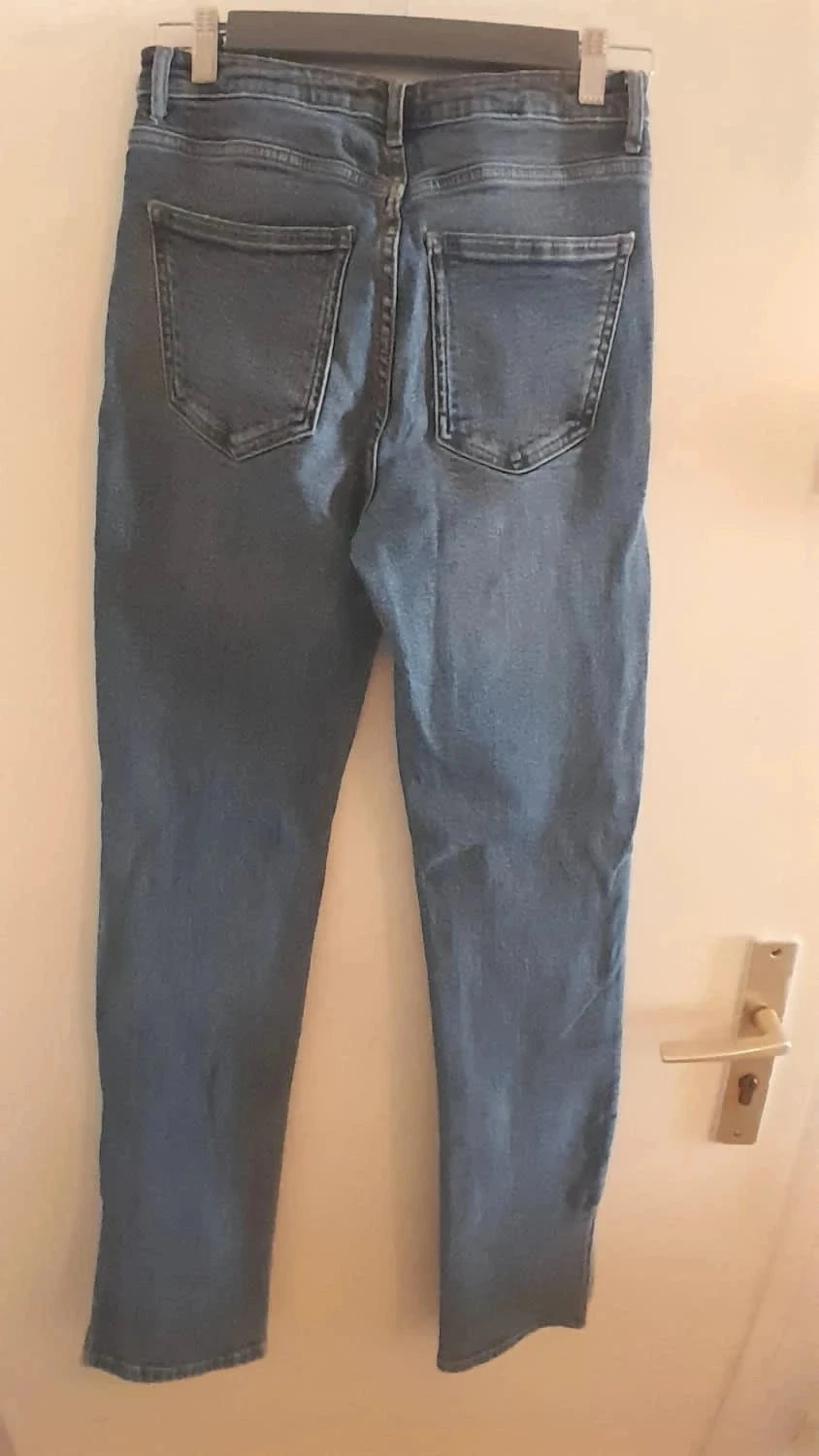 Calça jeans rasgada, cor azul, Tamanho 36, Marca Zara – photo 7